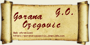 Gorana Ožegović vizit kartica